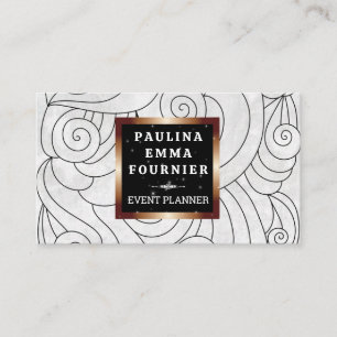 Cartão De Visita Padrão de curva e ondas