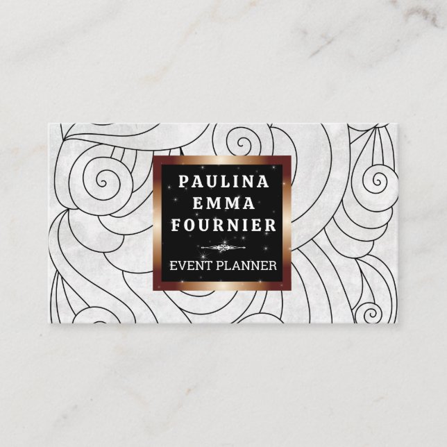 Cartão De Visita Padrão de curva e ondas (Frente)