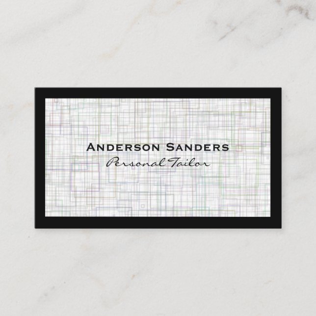 Cartão De Visita Padrão de Design Dourado e preto chic (Frente)