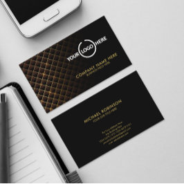 Cartão De Visita Padrão de Diamante Futurista | Logotipo Pessoal