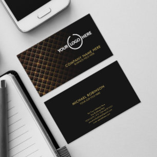 Cartão De Visita Padrão de Diamante Futurista Logotipo Pessoal