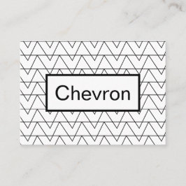 Cartão De Visita Padrão de distribuição de chevons preto e branco