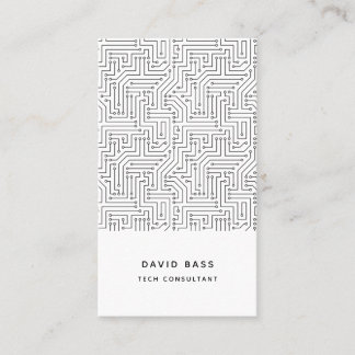 Cartão De Visita Padrão de eletrônicos de circuitos técnicos do com