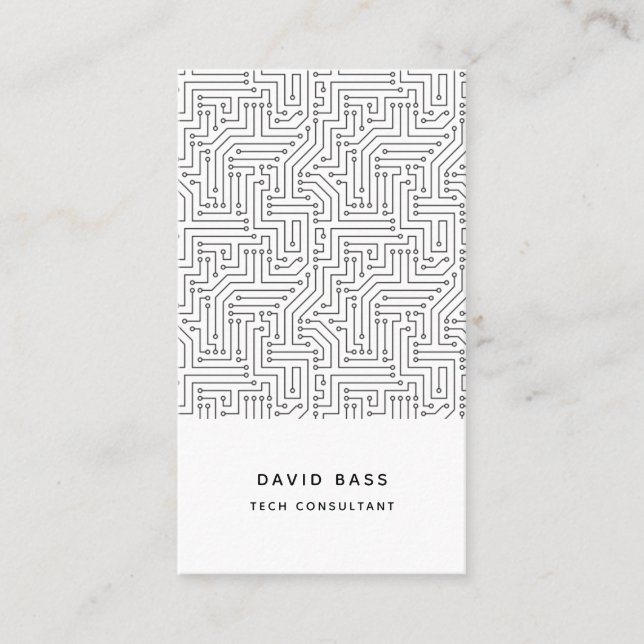 Cartão De Visita Padrão de eletrônicos de circuitos técnicos do com (Frente)