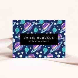 Cartão De Visita Padrão de Espaço, Kids Play Center, Centro de Ativ
