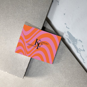 Cartão De Visita Padrão De Estirpe De Estirpe Líquida Do Pano Laran