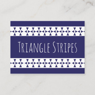 Cartão De Visita Padrão de faixas de triângulo azul