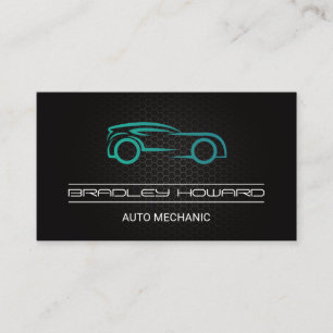 Cartão De Visita Padrão De Fibra De Carbono De Logotipo De Carro E