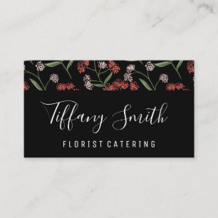 Cartão De Visita Padrão de Flor Texturizado