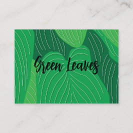 Cartão De Visita Padrão de Folhas Verdes