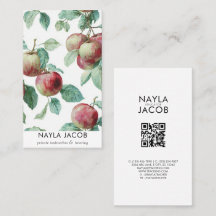 Padrão de Fruta Maçã Vermelha Verde Aquarela Rústi