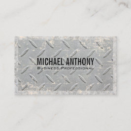 Cartão De Visita Padrão de Grade Metálica | Grunge