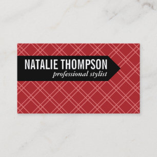 Cartão De Visita Padrão de Hatch Cruz Vermelho