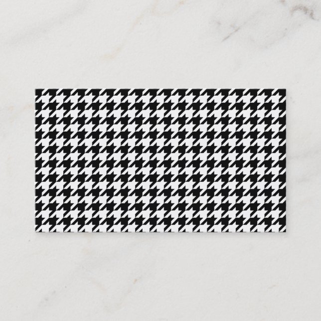 Cartão De Visita Padrão de houndstooth Clássico Personalizado (Frente)