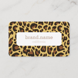 Cartão De Visita Padrão de Impressão Animal Pele de Leopardo Design