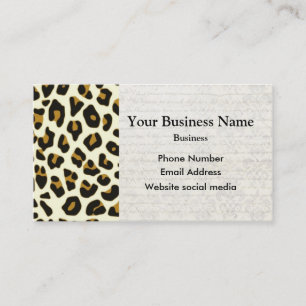 Cartão De Visita Padrão de impressão de moda de leopardo