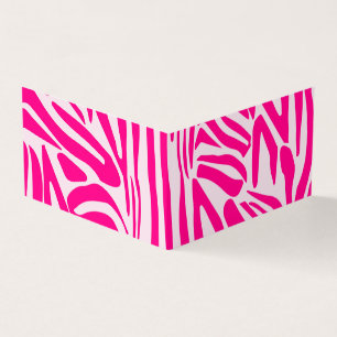 Cartão De Visita Padrão de Impressão de Zebra Rosa