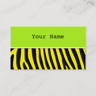 Cartão De Visita Padrão de listras zebra + seu histórico e ideias