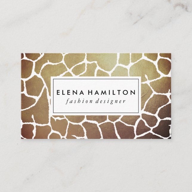 Cartão De Visita Padrão de Luxe Brown (Frente)