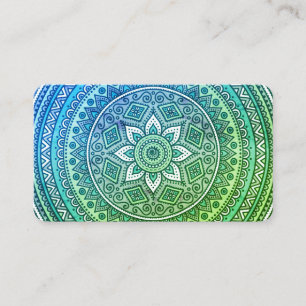 Cartão De Visita Padrão de Mandala Yoga Meditação