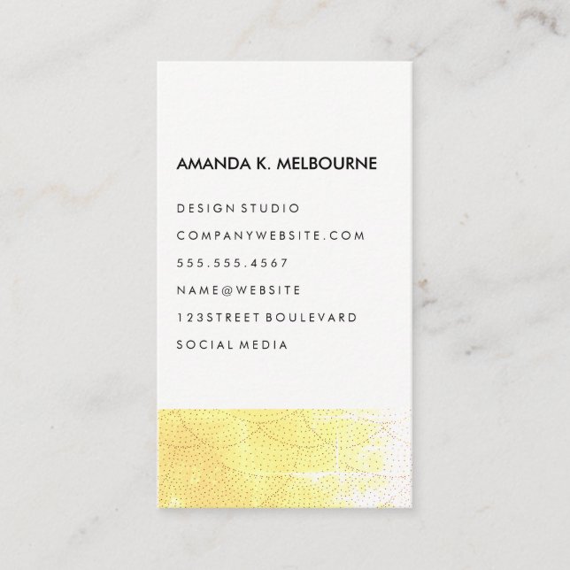 Cartão De Visita Padrão de Na moda moderno (Frente)