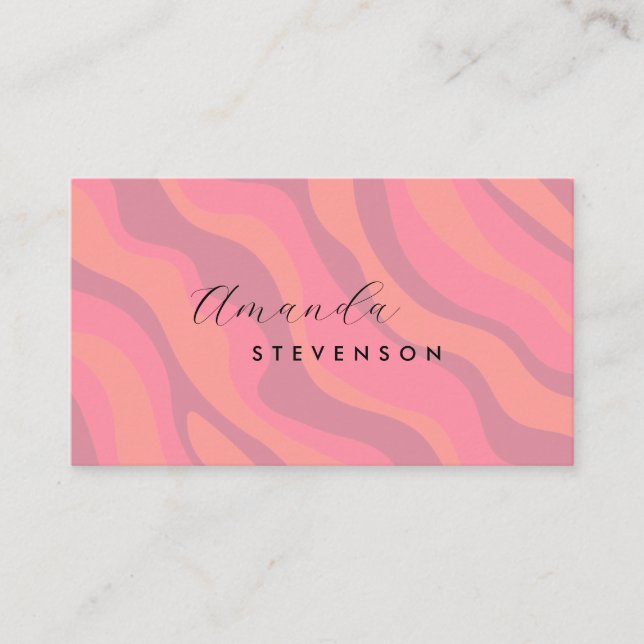 Cartão De Visita Padrão de onda retrorreflectora (Frente)