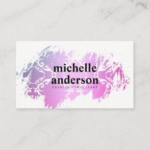 Cartão De Visita Padrão de Ornamentado da moda escovado