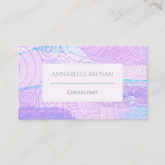 Cartão De Visita Padrão de Pastel Abstrato moderno (Frente)