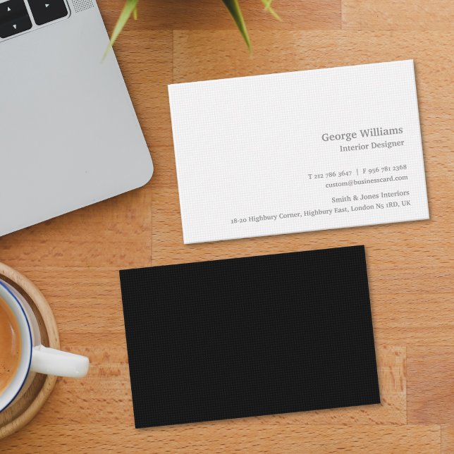 Cartão De Visita Padrão de Quadrados Brancos Profissionais Modernos (Modern Elegant Professional White Squares Pattern Business Card)