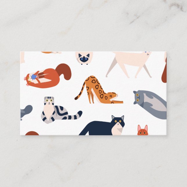 Cartão De Visita Padrão de Raças de Gatos (Frente)