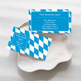 Cartão De Visita Padrão de Sinalizador Baviera Azul e Branco