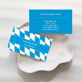 Cartão De Visita Padrão de Sinalizador Baviera Azul e Branco