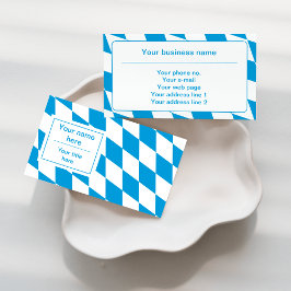 Cartão De Visita Padrão de Sinalizador Baviera Azul e Branco