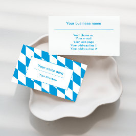 Cartão De Visita Padrão de Sinalizador Baviera Azul e Branco