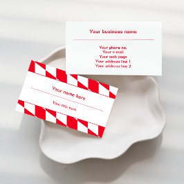 Cartão De Visita Padrão de Sinalizador de Diamante Bávaro Vermelho 