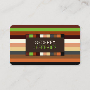 Cartão De Visita Padrão de stripes sofisticado