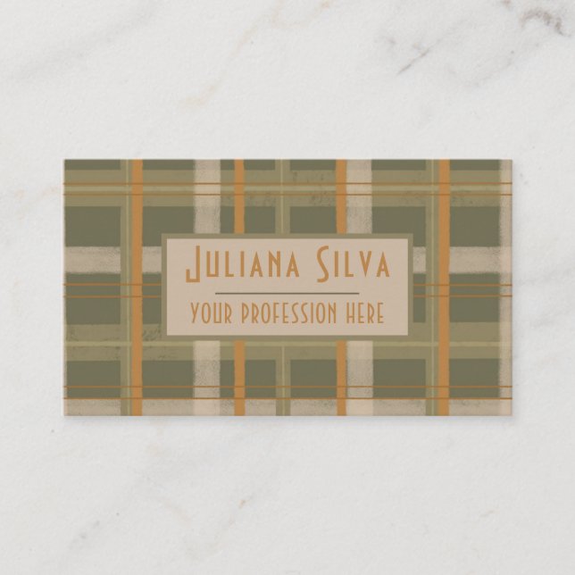 Cartão De Visita Padrão de Tartan Celta Escocês (Frente)