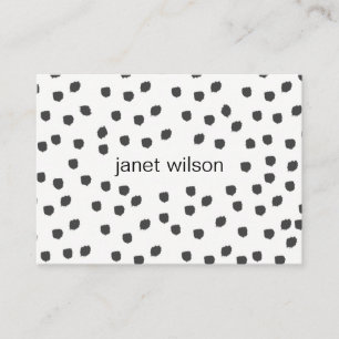 Cartão De Visita padrão de textura com manchas chic