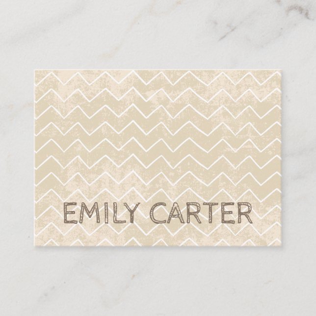 Cartão De Visita Padrão de Textura Grunge Wood Sketch (Frente)