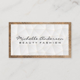 Cartão De Visita Padrão de triângulos geométricos | Quadro de couro