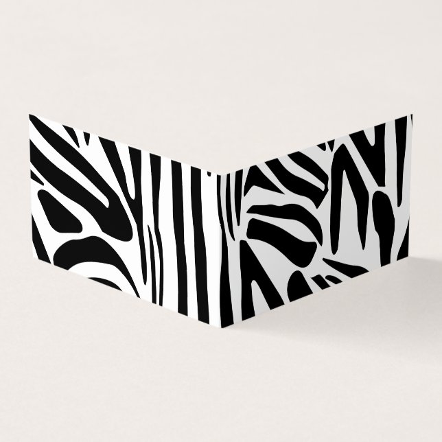 Cartão De Visita Padrão de zebra (Exterior)