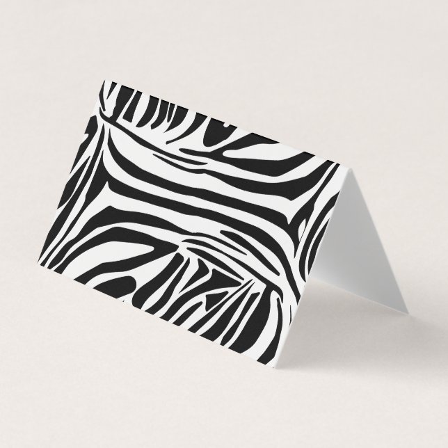 Cartão De Visita Padrão de zebra (Frente)