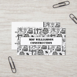 Cartão De Visita Padrão do Engenheiro de arquitetura Blueprint