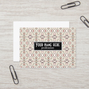 Cartão De Visita Padrão do relógio do abstrato