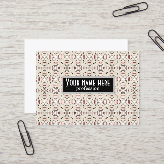 Cartão De Visita Padrão do relógio do abstrato (Frente/Verso In Situ)