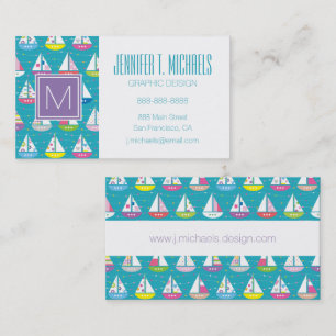 Cartão De Visita Padrão do veleiro Pastel