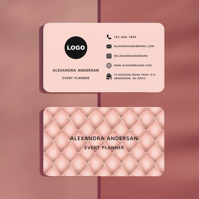 Cartão De Visita Padrão Dourado de Cubo de Metal Rosa Rosa-Esbranqu (Elegant Blush Pink Rose Gold Metal Cube Pattern Business Card)
