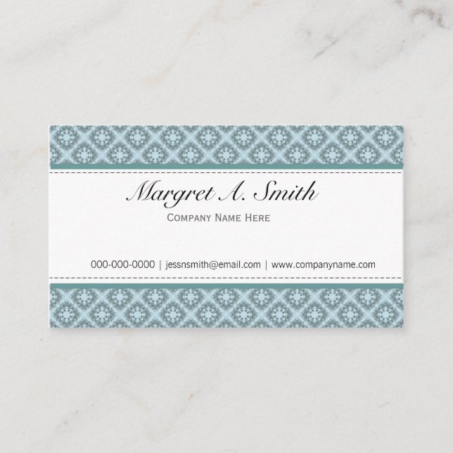 Cartão De Visita Padrão elegante, na moda e clássico (Frente)