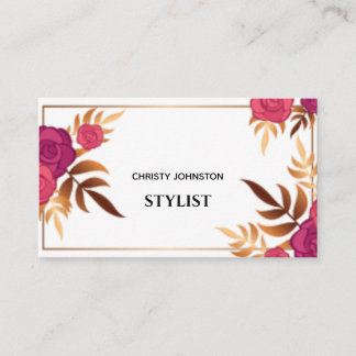 Cartão De Visita Padrão floral de água com moderna tendência única