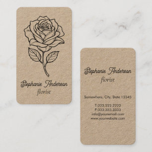 Cartão De Visita Padrão Floral Moderno e Sofisticado Florista